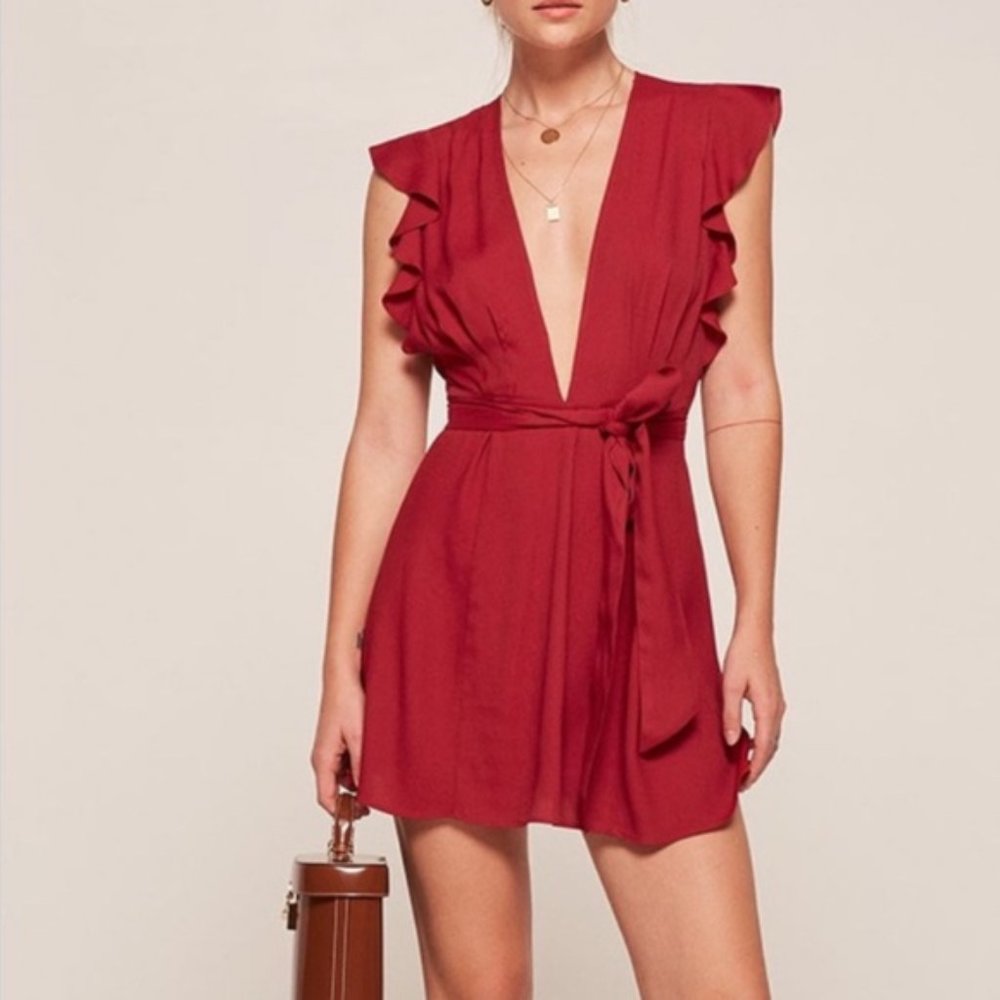 Reformation Red Tunisia Dress